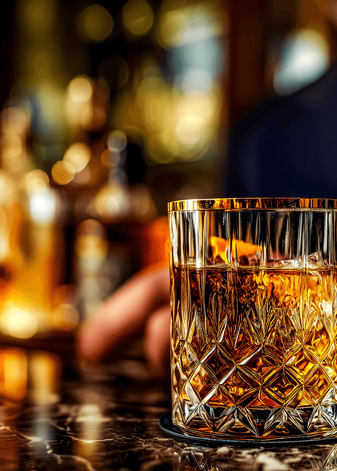 Peseesのバーカウンターで愉しむウィスキー
